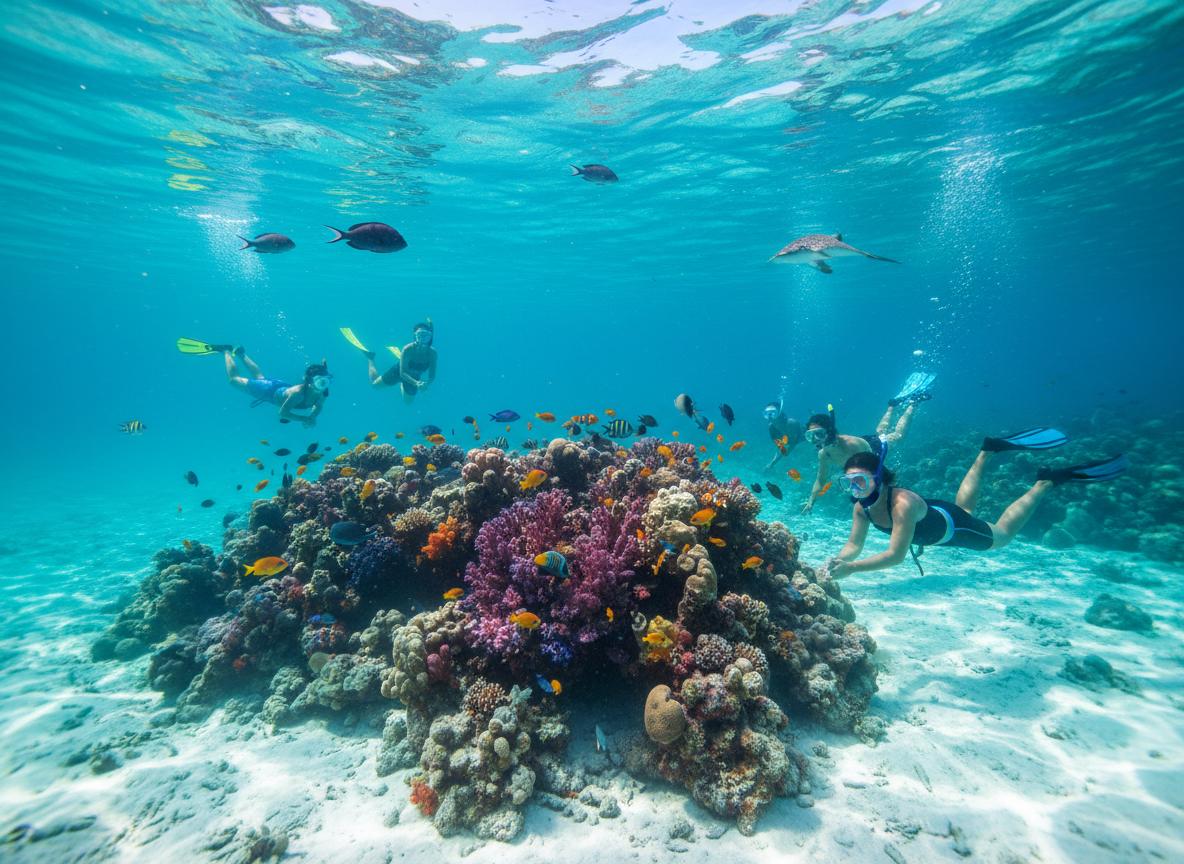 Snorkeling tour with colorful fish in Cabo San Lucas